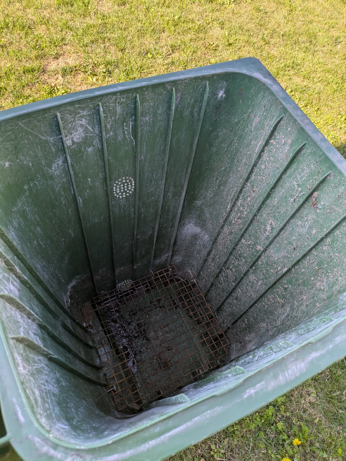 Dirty Residential Bin Before Cleaning